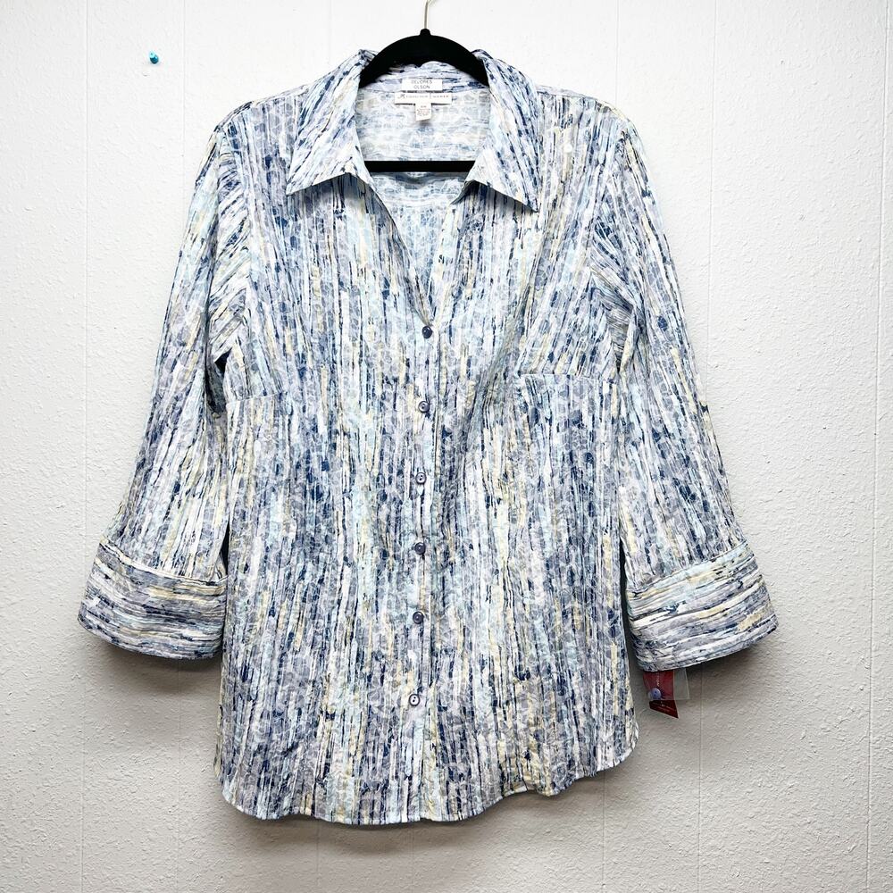 M Collection Sequin Shirt Womens 18W Event Evening Fairy Lightweight Relaxed NWT